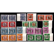 Andorra, fransk post. Lot med Våben, utakket. Postfrisk